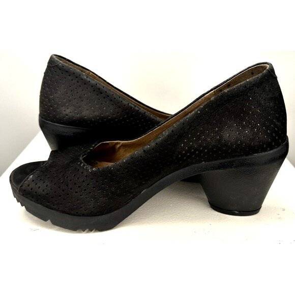 Fly London Womens Shoes Leather Chunky Platform Heel Open Toe Size 37 US 6.5-7 - Picture 4 of 11